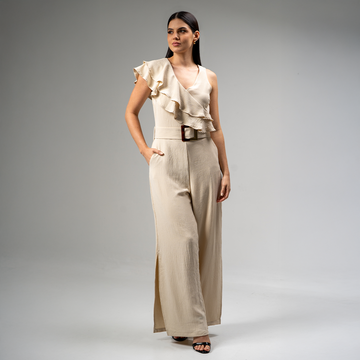 Enterizo con bolero cruzado en escote