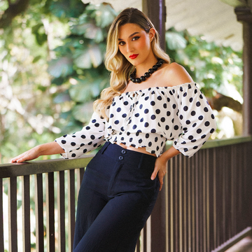 Blusa Campesina de Lunares