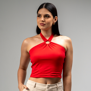 Blusa Halter con argolla