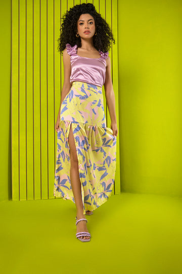 Falda en satín